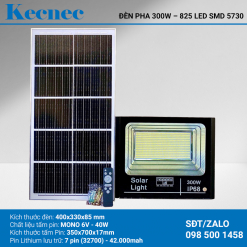 Đèn pha Led năng lượng mặt trời công suất 300w mã KJBP-300