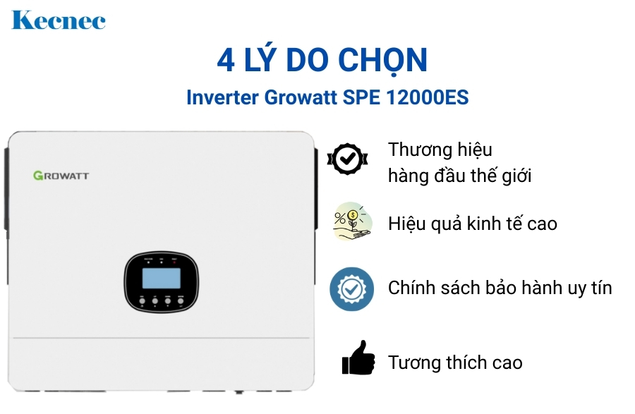 4 lý do chọn inverter Growatt SPE 12000ES